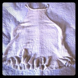 Hollister high neck ruffle hem tank